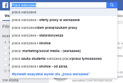 Facebook oferty pracy w warszawie